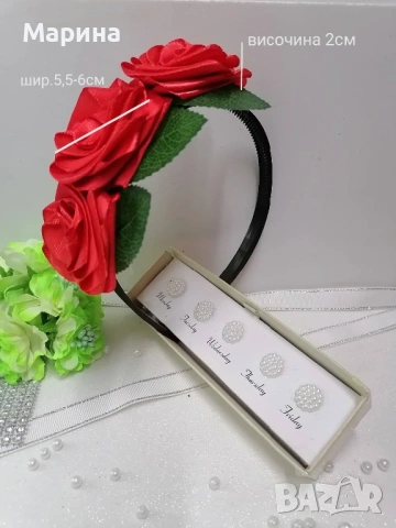 Китка за глава, вариант 25, снимка 7 - Шноли, диадеми, ленти - 53488909