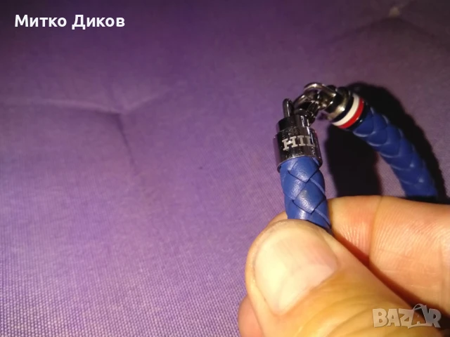 Tommy Hilfiger гривна естествена кожа нова синя оригинална, снимка 5 - Гривни - 51093889