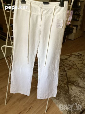 Бял панталон дамски Geva Nel №44, снимка 1 - Панталони - 45854118