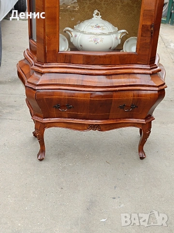 витрина винтидж с една врата, снимка 2 - Секции и витрини - 53490355