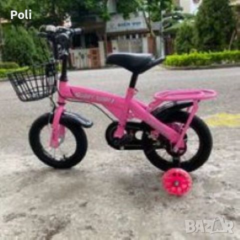 Детски велосипед с противоплъзгащи се гуми и светещи помощни колела. Инчове: 12, 14 или 16 , снимка 5 - Велосипеди - 45094664