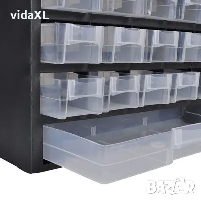 vidaXL Шкаф за инструменти с 41 чекмеджета, 2 бр, пластмаса（SKU:275657）, снимка 2 - Шкафове - 49118305