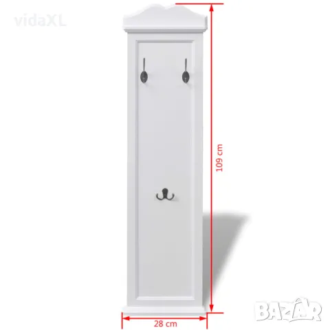 vidaXL Закачалки, 2 бр, бели (SKU:242437), снимка 4 - Декорация за дома - 48340873