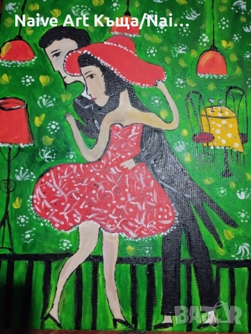 Картина платно маслени бои акрилни бои размер Ш.42 /в. 52