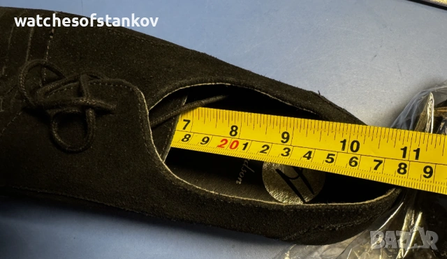 H by Hudson Men's Chatra Black Suede Derbys No 44, снимка 11 - Ежедневни обувки - 32110281