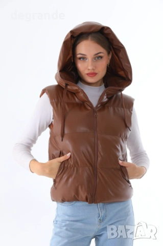 🎯🎯🎯Дамски Елек с Качулка, снимка 2 - Елеци - 53963478