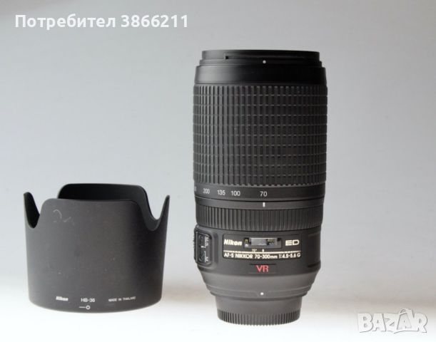 Nikon ED AF-S Nikkor 70-300mm 1:4,5-5,6G VR Zoomlens, снимка 1 - Обективи и филтри - 46247638