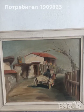 Стара маслена картина , снимка 2 - Картини - 49844496