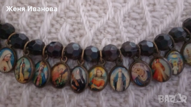 Църковно религиозно колие(старинно), снимка 2 - Антикварни и старинни предмети - 53963139