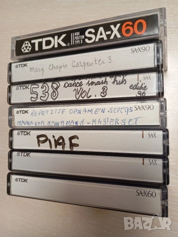 Лот от 7 бр TDK SA-X60/90 хромни аудио касети, снимка 2 - Аудио касети - 53609476
