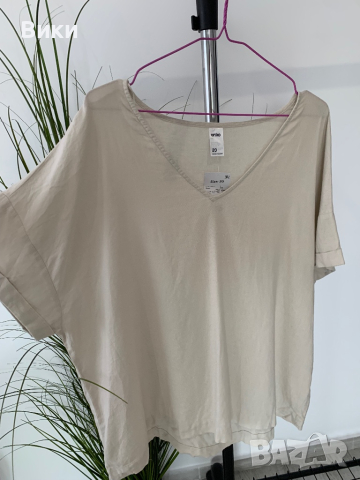 Дамска блуза от лен в размер 2ХЛ, нова с етикет, снимка 4 - Тениски - 44994613