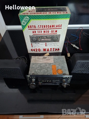 Комплект авто радиокасетофон ICS, две тонколонки и външна антена, снимка 3 - Аксесоари и консумативи - 53159684