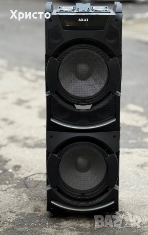 Преносима тонколона AKAI DJ-S5H, двойно USB, SD карта, Bluetooth, Дистанционно управление, 400W, снимка 2 - Тонколони - 53346934
