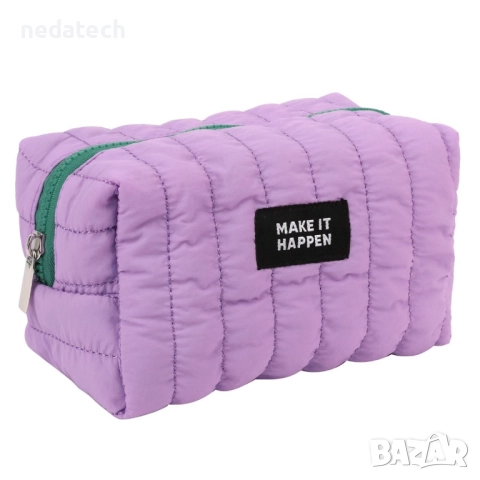 Несесер Puffy Barrel, Лилав, 19x10x10 см., снимка 2 - Ученически пособия, канцеларски материали - 51612154