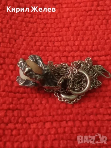 ФИГУРАЛЕН ГОТИК АРТ СРЕБЪРЕН ПЕНДАНТ с НЕЖНА СРЕБЪРНА ВЕРИЖКА МАРКОВО СРЕБРО 925 и ЛУНЕН КАМЪК 40232, снимка 10 - Колиета, медальони, синджири - 50489391