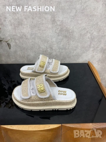 Дамски Чехли ✨ MIU MIU , снимка 8 - Чехли - 51057648