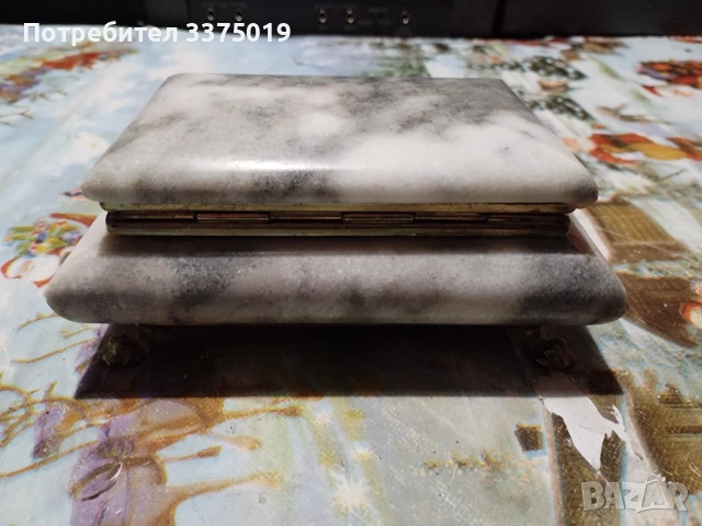 Ретро мраморна кутия за бижута, снимка 3 - Антикварни и старинни предмети - 52914074