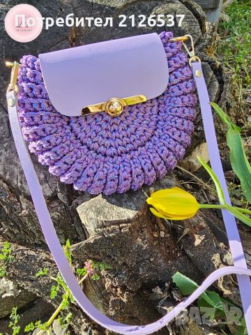 Ръчно плетена дамска чанта модел Орео, снимка 3 - Чанти - 45173522