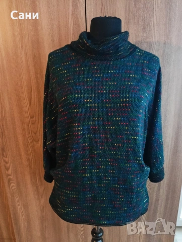 Шарен пуловер, снимка 4 - Блузи с дълъг ръкав и пуловери - 48198689