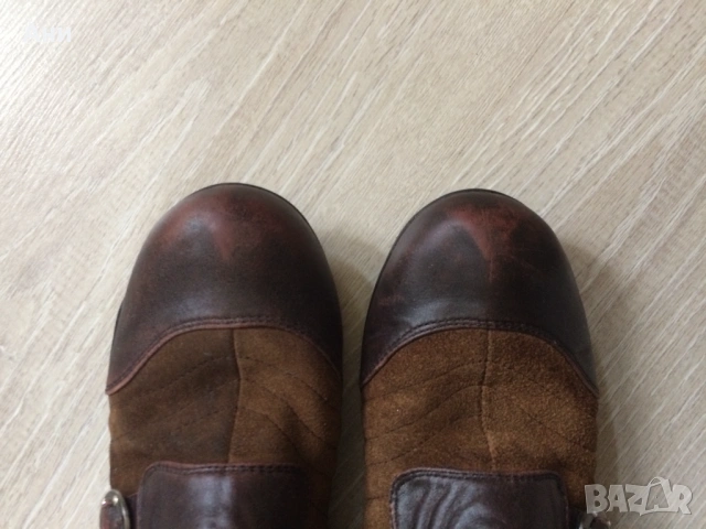 Удобни кафеви ботуши,естественна кожа., снимка 3 - Дамски ботуши - 53694510