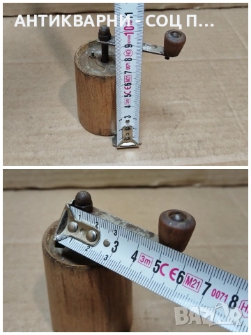 Стара Соц Малка Дървена Мелничка За Пипер / РАБОТЕЩА! / НОМЕР 699. , снимка 5 - Антикварни и старинни предмети - 53486395