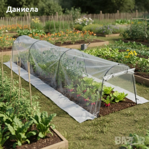 Мини оранжерия - сгъваема, практична и идеална за всеки градинар - 1.8 х 10м