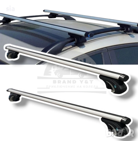 Напречни греди за кола, Алуминиеви, 120см