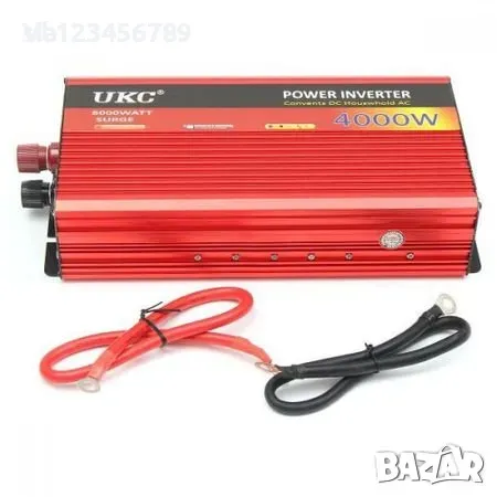 Висококачeствен мощен инвертор за автомобил UKC 12V-220V, 4000W, снимка 4 - Аксесоари и консумативи - 48260420