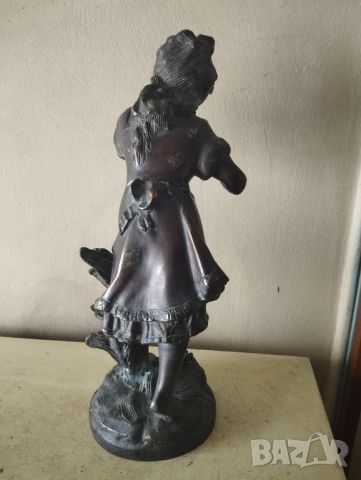 Стара бронзова статуетка на Огюст Моро, снимка 4 - Други ценни предмети - 45709424