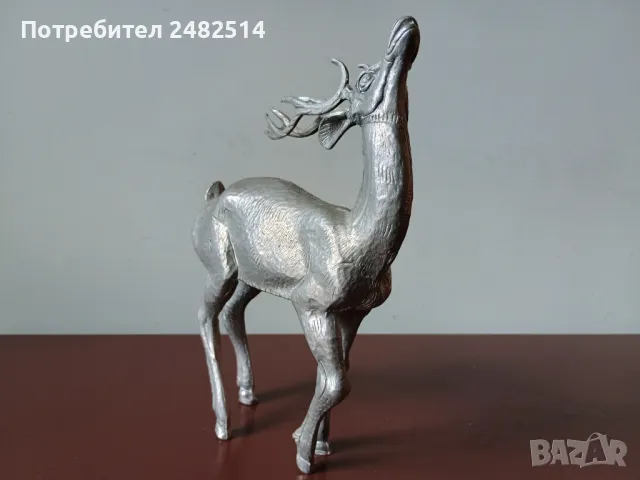 Прекрасна стара бронзова скулптура статуетка пластика от бял бронз, снимка 3 - Антикварни и старинни предмети - 50336932