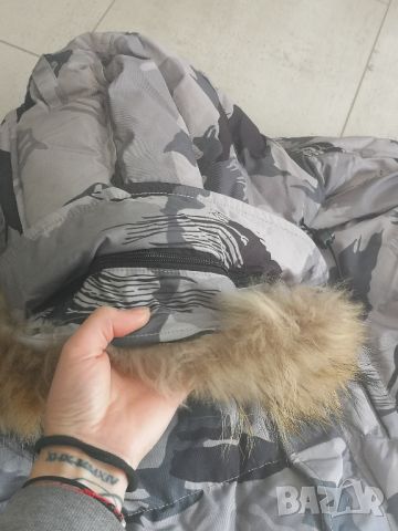 Намалена Canada Goose мъжко яке парка/ шуба 3XL, сив камуфлаж, пух, снимка 13 - Якета - 45250140