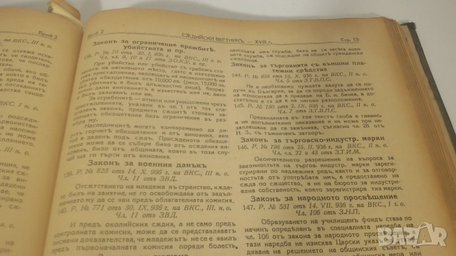 Броеве на Сѫдийски вестникъ в стара книга от 1935, снимка 11 - Антикварни и старинни предмети - 51815278