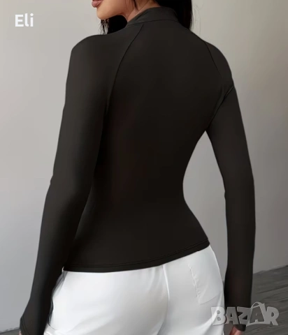 Елегантна дамска жилетка с цип, снимка 3 - Жилетки - 53627279