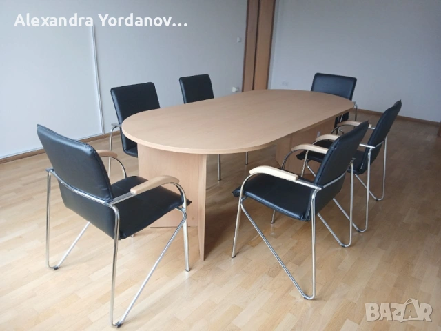 Конферентна маса + 6 офис стола, снимка 3 - Маси - 53947231