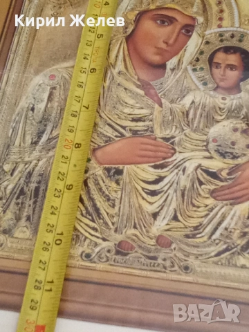 Икона Света Богородица в рамка 50492, снимка 6 - Икони - 52507050