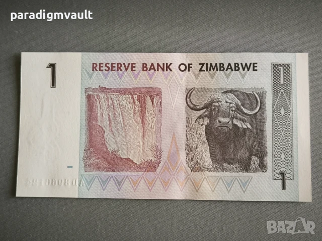 Банкнота - Зимбабве - 1 долар UNC | 2007г., снимка 2 - Нумизматика и бонистика - 50750877