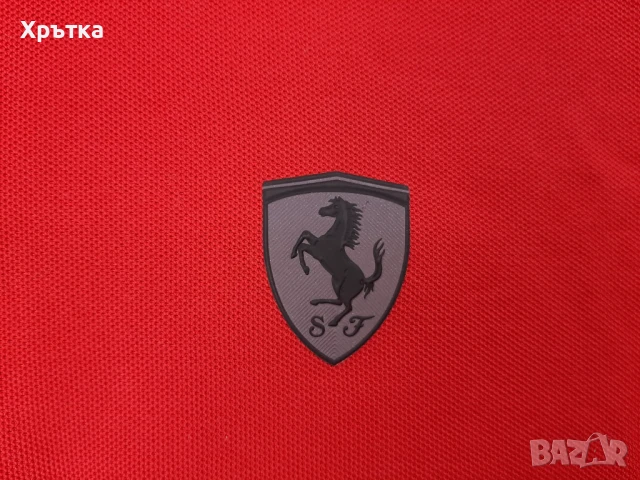 Puma x Ferrari - Оригинална мъжка тениска с яка размер S, снимка 6 - Тениски - 50954041