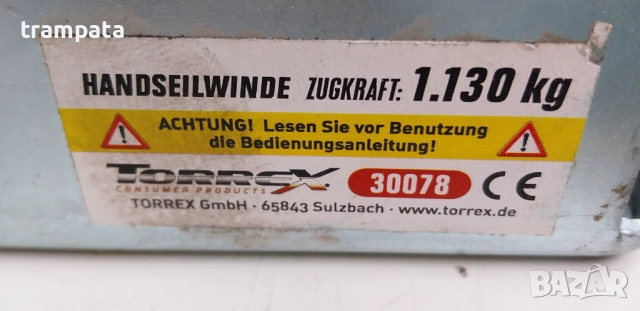 НАЙ ДОБРАТА ОФЕРТА Нова Ръчна лебетка 1130кг Torrex , снимка 3 - Аксесоари и консумативи - 52867162