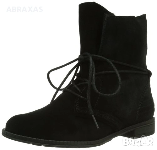 Черни боти естествен велур Fraiche, снимка 2 - Дамски боти - 53214248