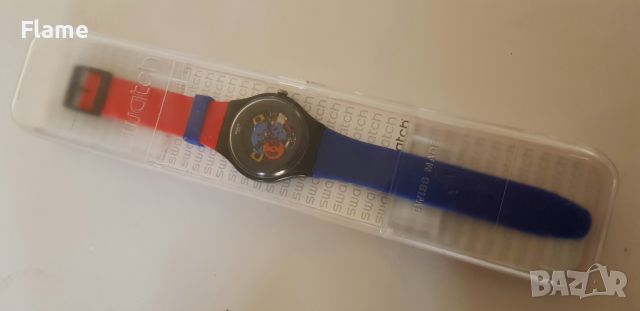 Swatch  LACQUERED швейцарски унисекс часовник скелетон Суоч omega, снимка 6 - Луксозни - 45254707