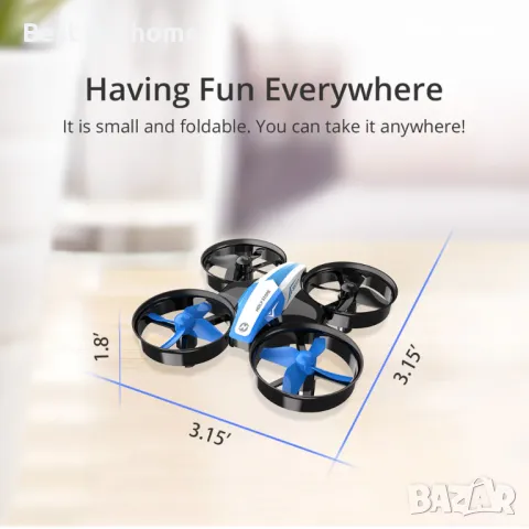 Дрон Holy Stone HS210 Mini Drone RC Nano Quadcopter, снимка 4 - Влакчета, самолети, хеликоптери - 46999158