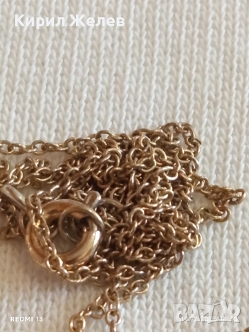 Сребърно колие с висулка буква Е с кристали ефектно позлата 37714, снимка 9 - Колиета, медальони, синджири - 52846102