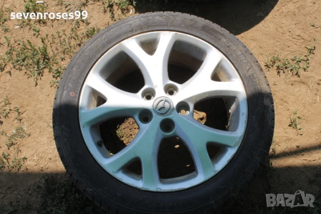 Лети джанти с летни гуми Мазда 3 2008 2.3i 158hp Mazda 3 седан 4броя 205 50 17  , дот4919 et52.5 6.5, снимка 2 - Гуми и джанти - 50659933