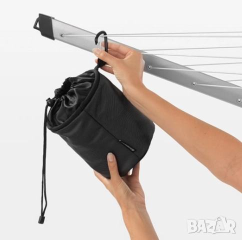 Торба и чанта за щипки Brabantia,  Brabantia Premium Black и Brabantia Compact Black, снимка 5 - Други стоки за дома - 52112815