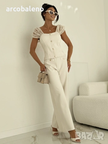 Елегантен дамски комплект от две части Élise, 3цвята , снимка 4 - Комплекти - 53952006