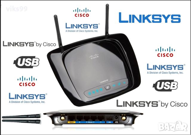 Рутер Linksys WRT160NL 300 Mbit/s с USB, снимка 1 - Рутери - 41698778