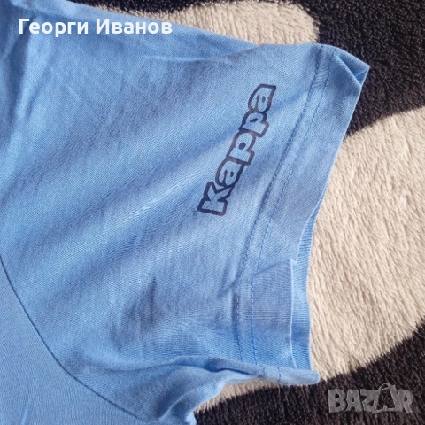 НОВА С ЕТИКЕТ KAPPA L оригинална тениска Капа Light Sky Blue T-Shirt, снимка 4 - Тениски - 53912288