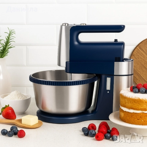 Комплект ръчен миксер с купа J. POWER HM-J03, снимка 2 - Миксери - 51634745