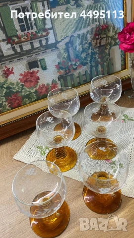 Лот чаши цветен кристал , снимка 7 - Сервизи - 50603441