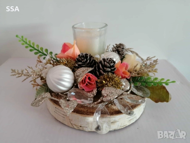 Коледен свещник , снимка 4 - Декорация за дома - 52593482